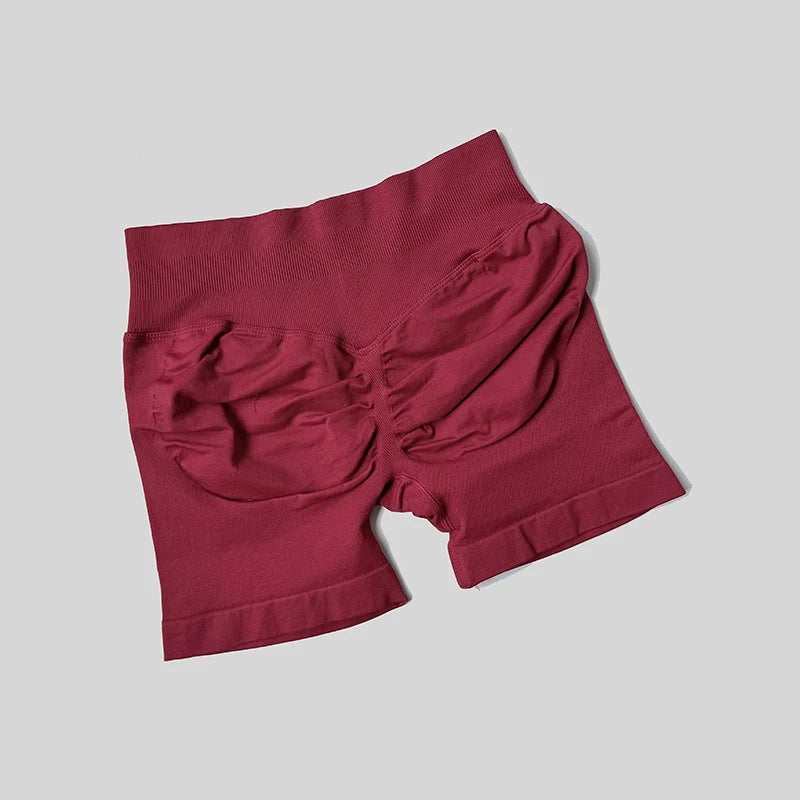 2025 Seamless Yoga Shorts Women Fitness Sports Biker 4.5" Low Ribbed Band Gym Shorts Workout Scrunch Butt Impact Leggings