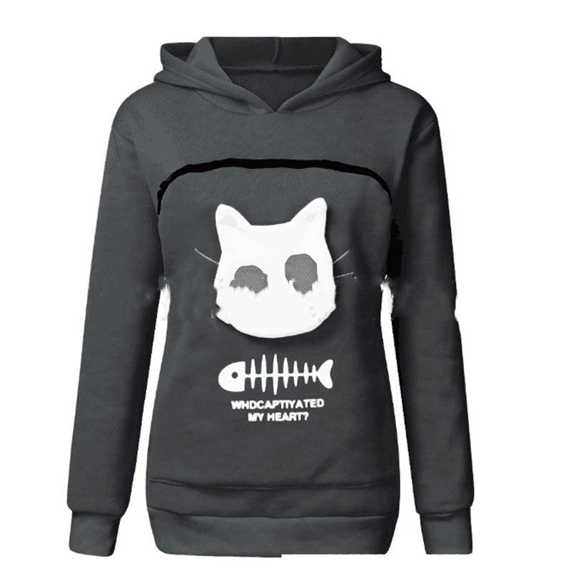 Women Hoodie Pet Pocket