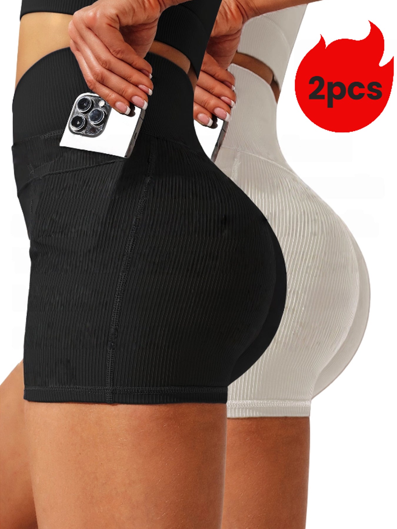 2-Pack Yoga Shorts For Women