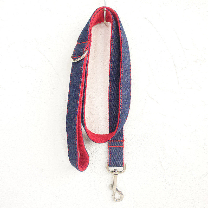 Denim blue pet dog and cat leash