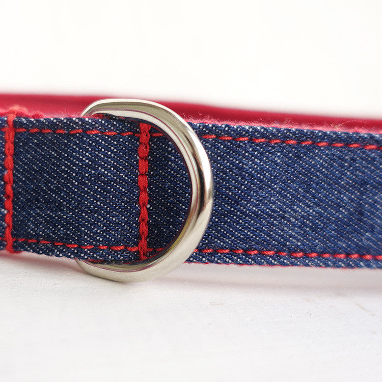 Denim blue pet dog and cat leash