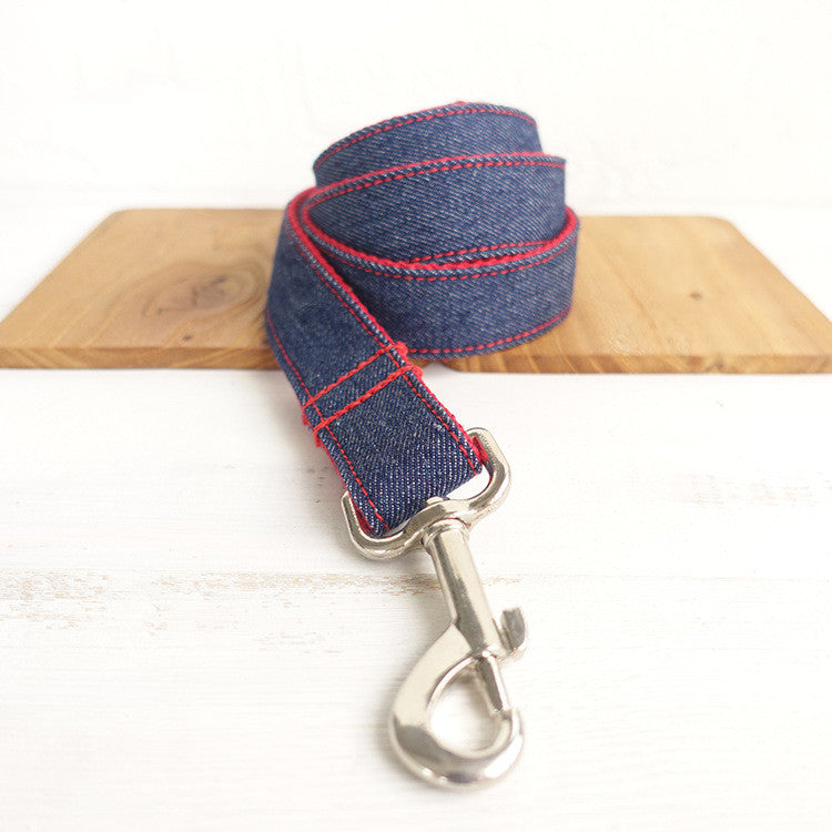 Denim blue pet dog and cat leash