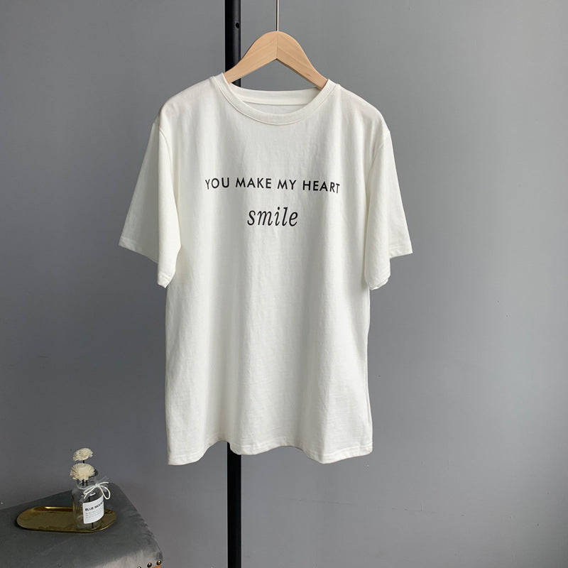 Letter printed T-shirt women