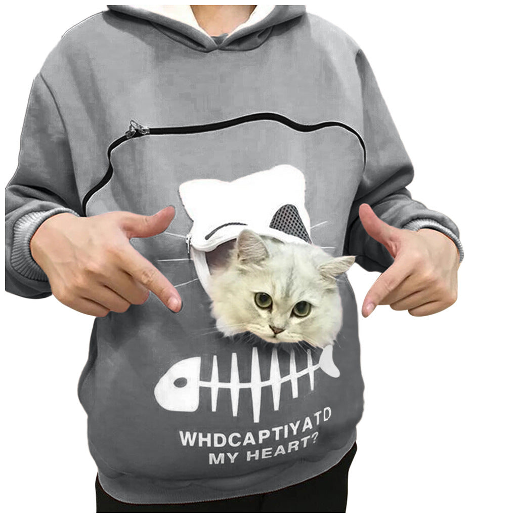 Women Hoodie Pet Pocket