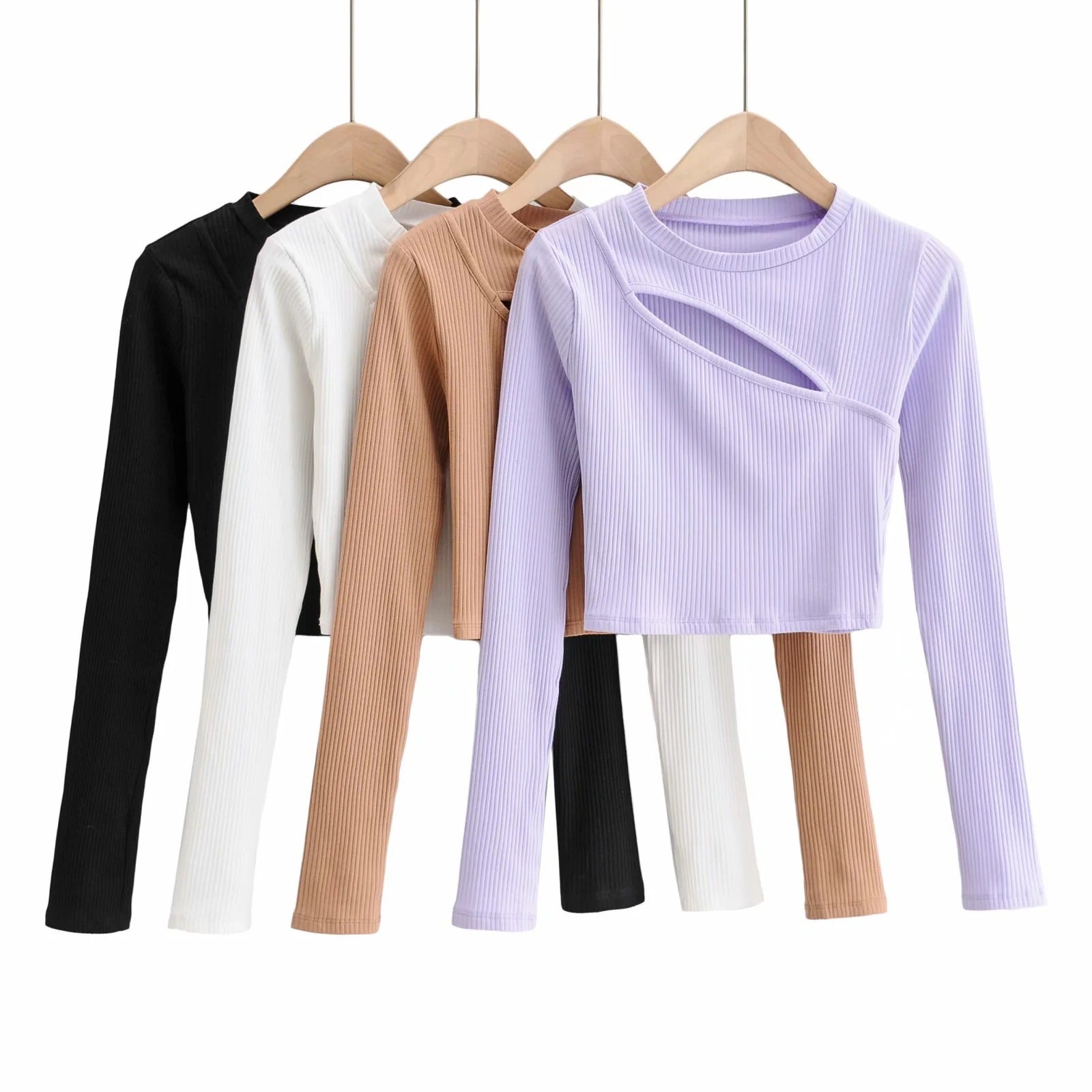 Long Sleeve Sexy Slim Crop Top