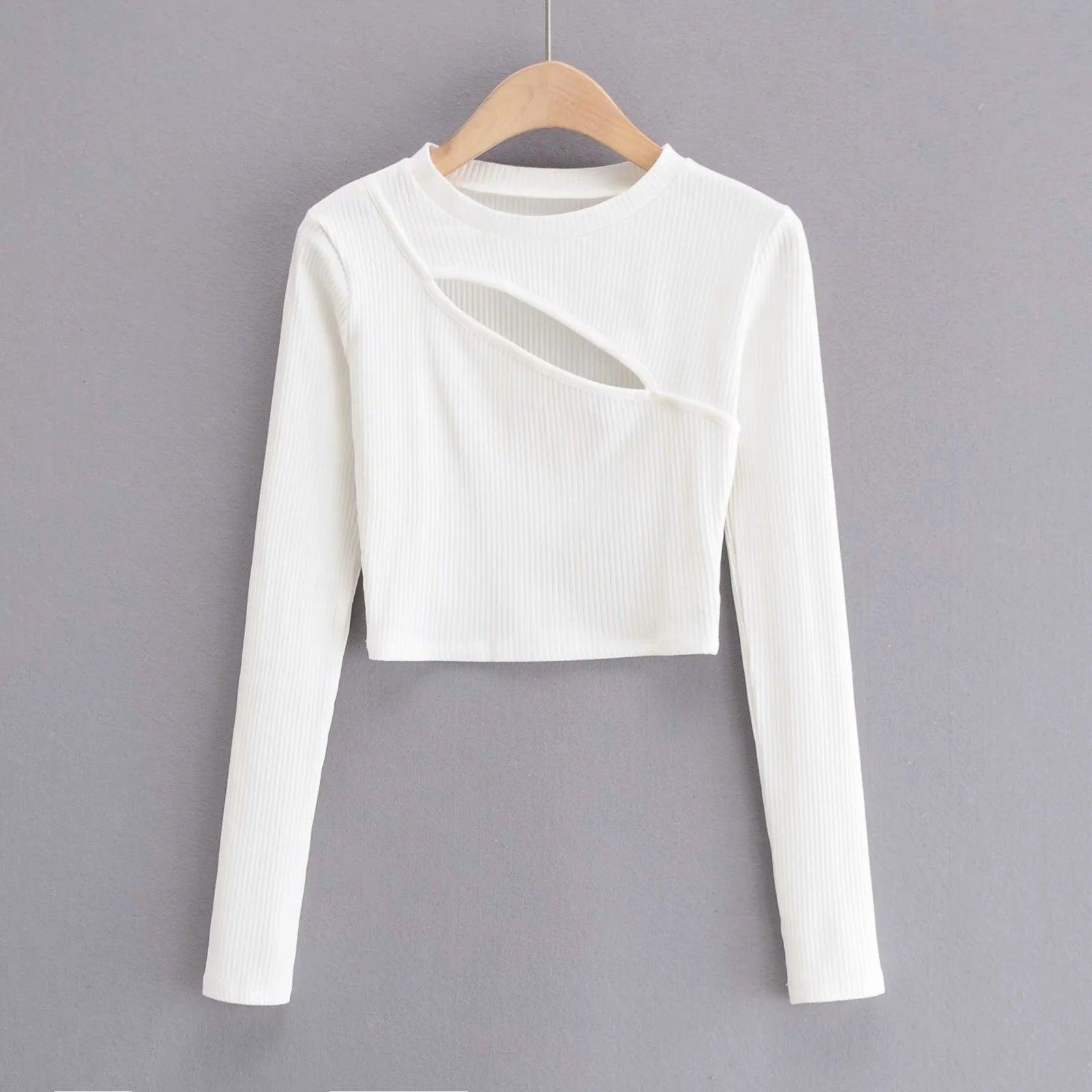 Long Sleeve Sexy Slim Crop Top