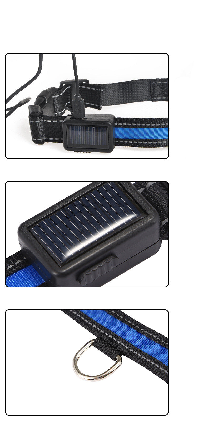 Led Solar Luminous Dog Collar
