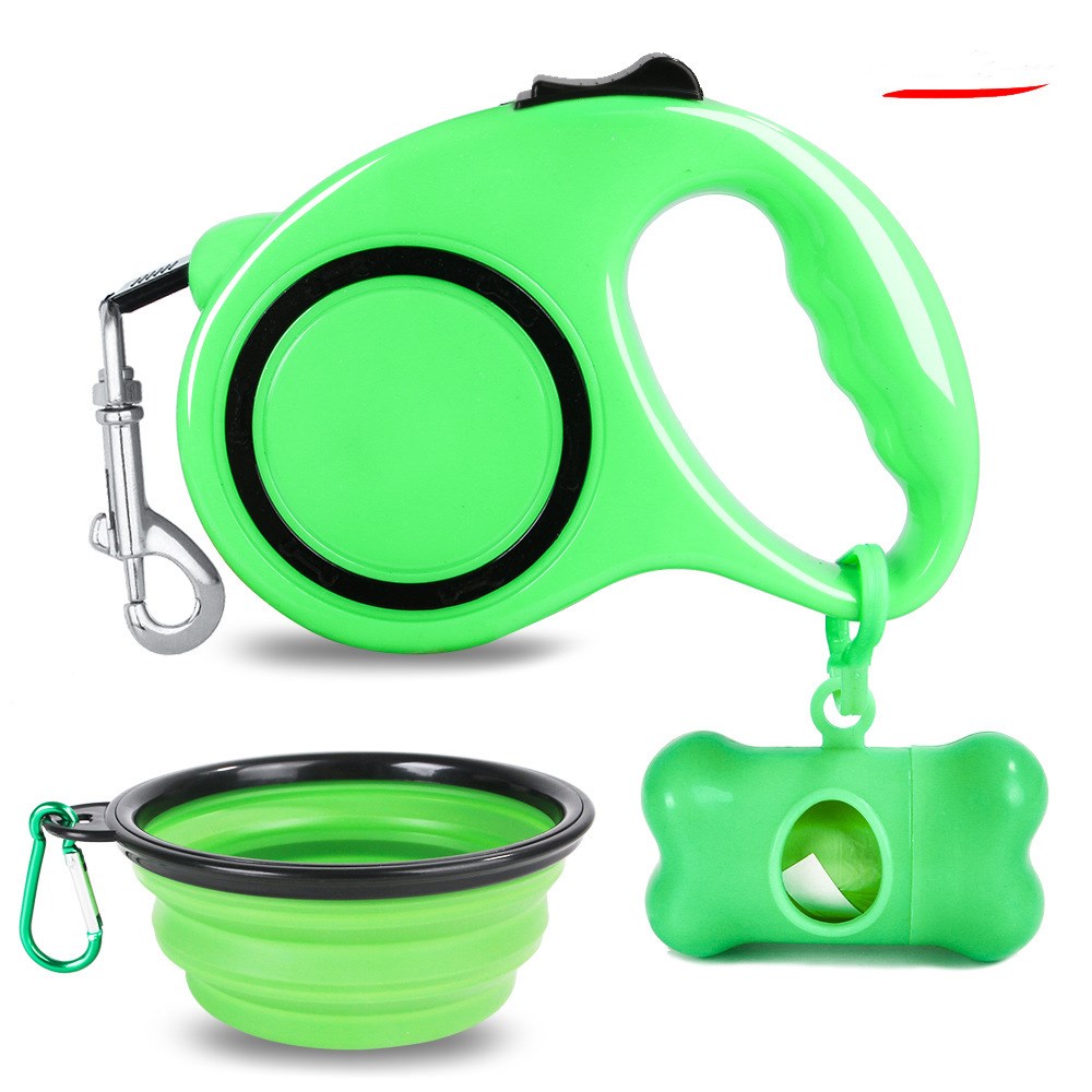 Traction Rope Folding Dog & Cat Bowl