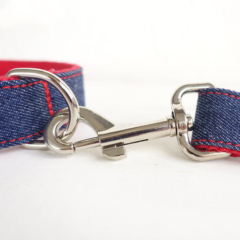 Denim blue pet dog and cat leash