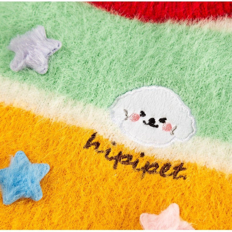 Cheerful Cat Cartoon Star Striped