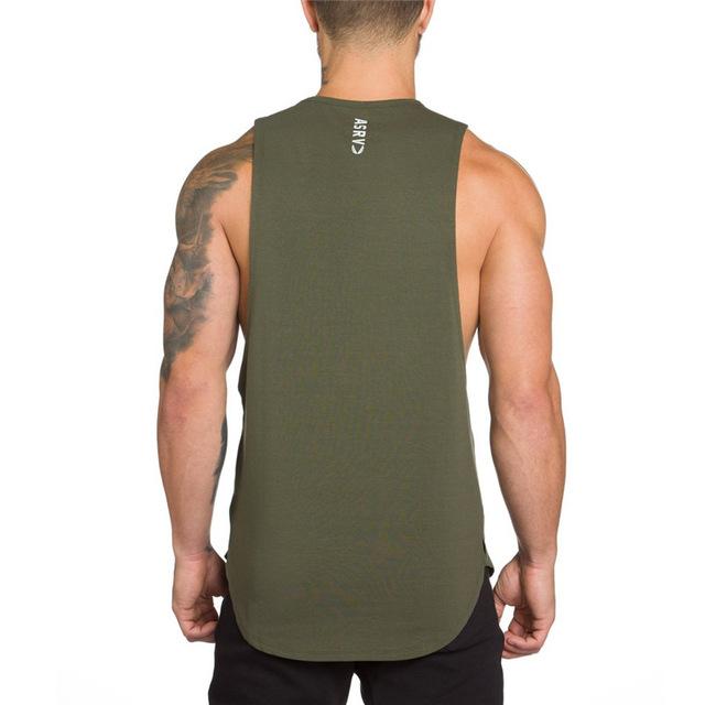 Men Long Tank Muscle Workout T-Shirt