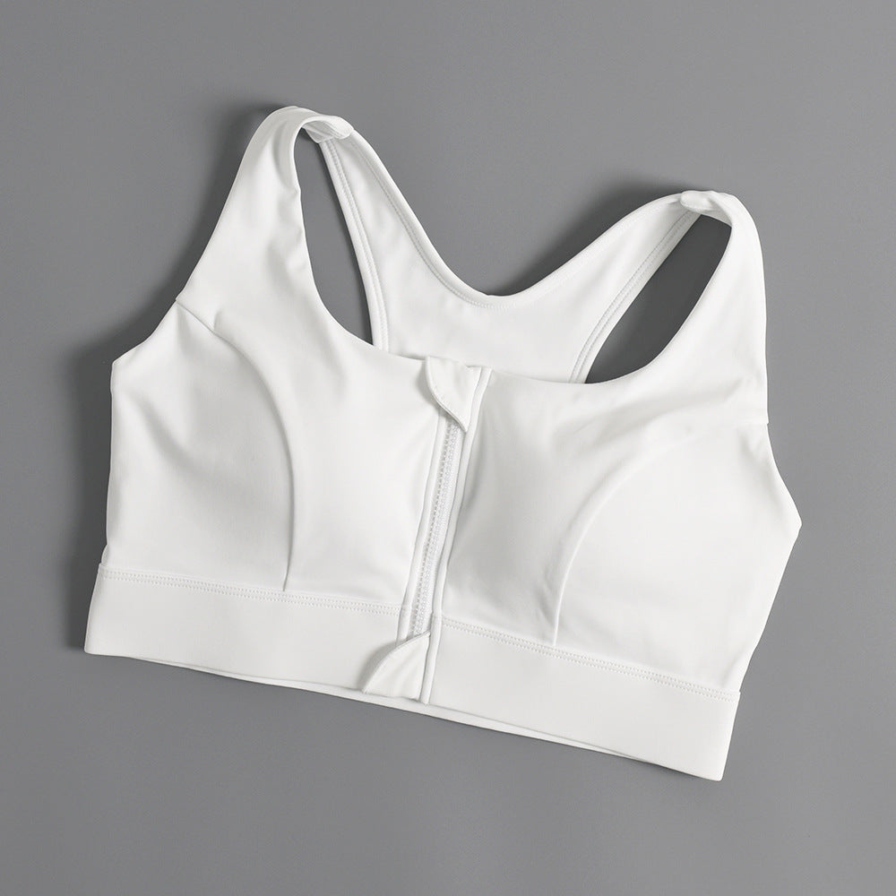 Front-zip Push-up Sports Bra
