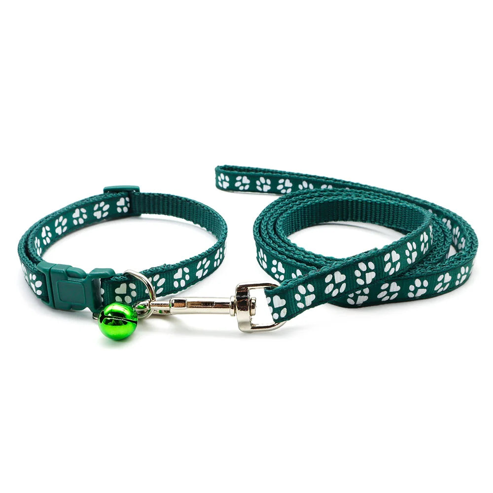 24Sets Lovely 120cm Paw Dog colloar Leash Personalized Long Pet Walking Lead Rope Dog Daily Walking Leash Supply Pet Supplies