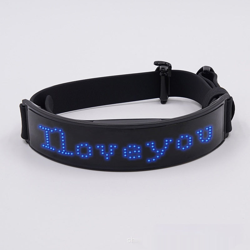 LED Display Collar Dog Harness