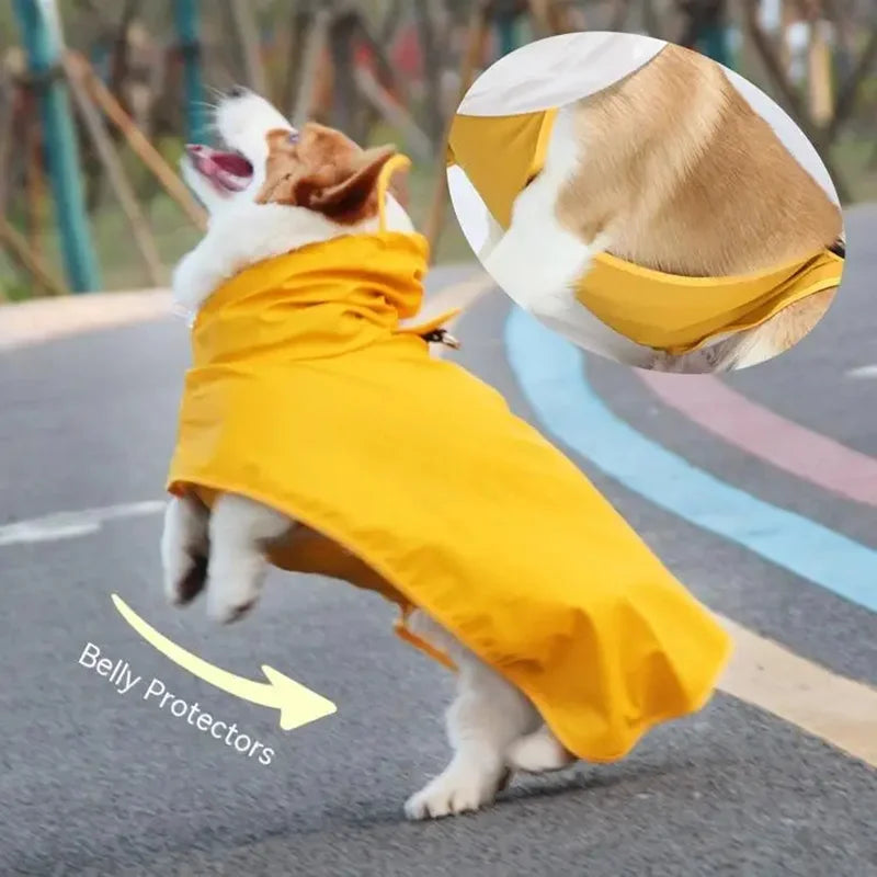 Pet Raincoat Hooded Waterproof Jacket Soft Outdoor Clothes For Large Medium Small Dogs Raincoat Pets Raincoat with Leash HolePet