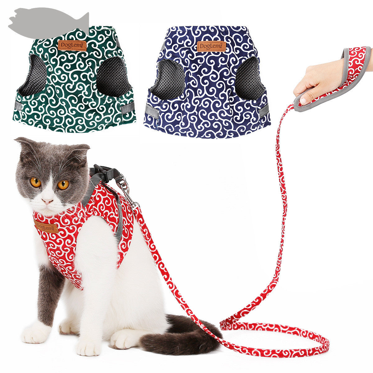 Cat harness traction rope