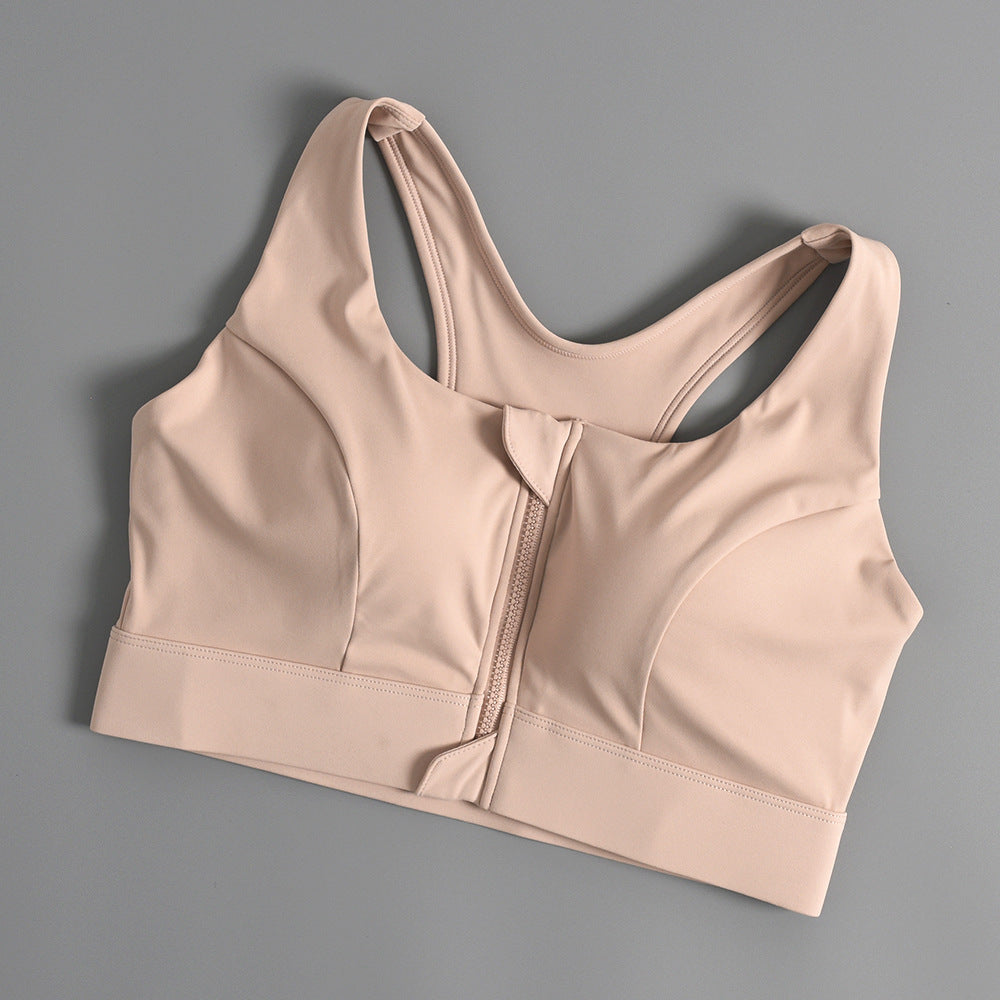 Front-zip Push-up Sports Bra