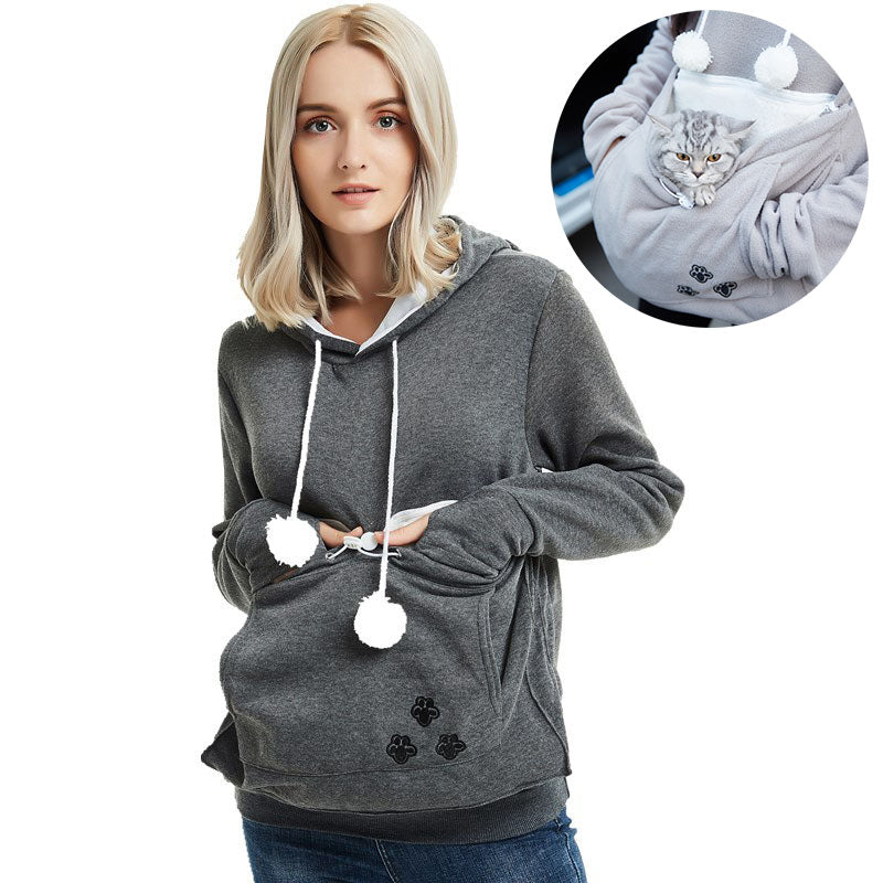Women Hoodie with Pet Pocket