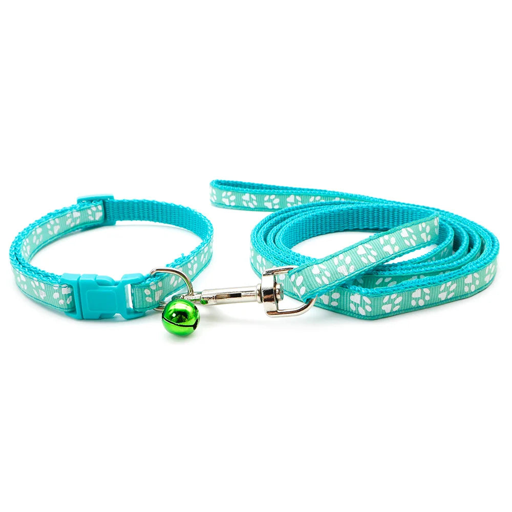 24Sets Lovely 120cm Paw Dog colloar Leash Personalized Long Pet Walking Lead Rope Dog Daily Walking Leash Supply Pet Supplies