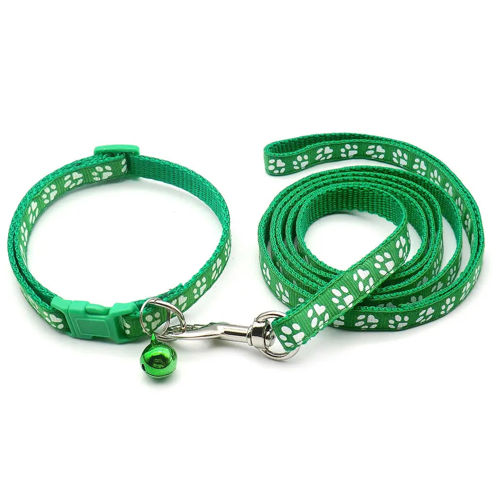 24Sets Lovely 120cm Paw Dog colloar Leash Personalized Long Pet Walking Lead Rope Dog Daily Walking Leash Supply Pet Supplies