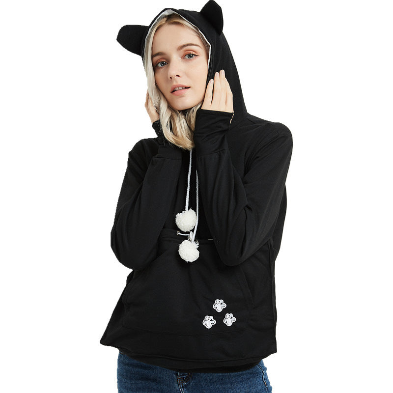 Women Hoodie with Pet Pocket