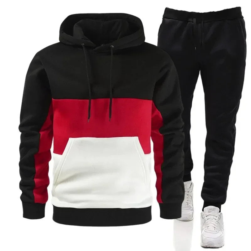 Men's2 pcsBrand Autumn and Winter Hoodie Suit Men Fashion Hoodie Brand Pants Casual Jogging Suit Sports Male Wear Sweatshirt