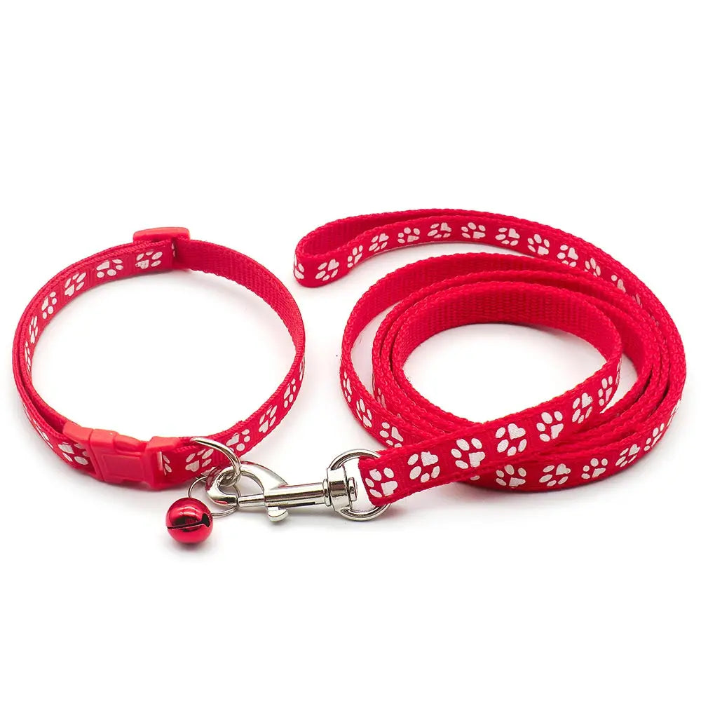 24Sets Lovely 120cm Paw Dog colloar Leash Personalized Long Pet Walking Lead Rope Dog Daily Walking Leash Supply Pet Supplies