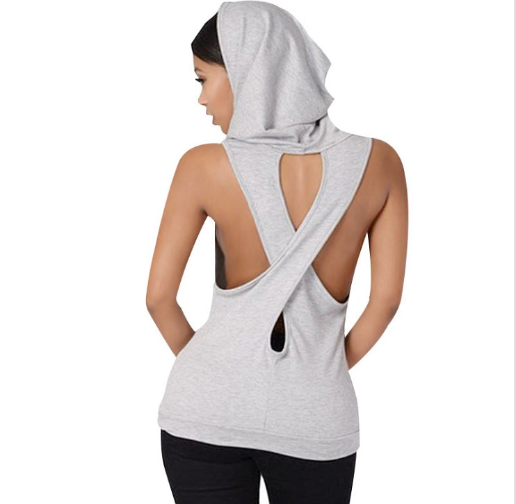 Sleeveless  Running Sportswear Hooded