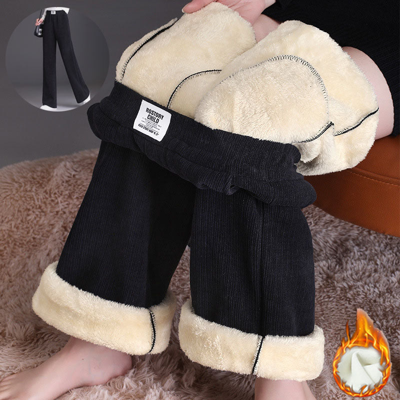 Warm Straight-leg Sports Sweatpants