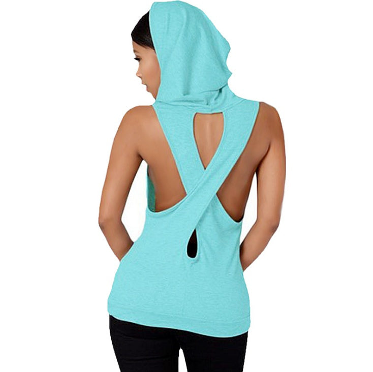 Sleeveless  Running Sportswear Hooded