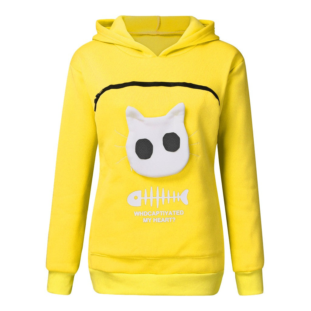Women Hoodie Pet Pocket