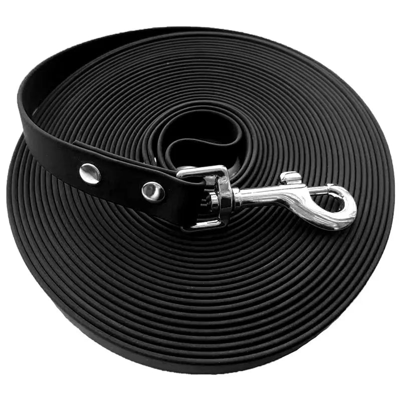 Feb.PVC Material Waterproof Dog Leash, For All-Weather Use, Easy To Clean, Fits For All Dog Sizes, 5M To 10M Lengths Black-10M