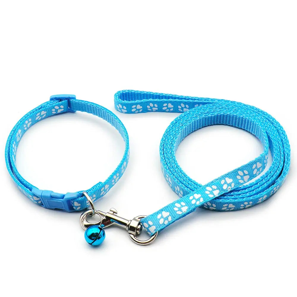 24Sets Lovely 120cm Paw Dog colloar Leash Personalized Long Pet Walking Lead Rope Dog Daily Walking Leash Supply Pet Supplies