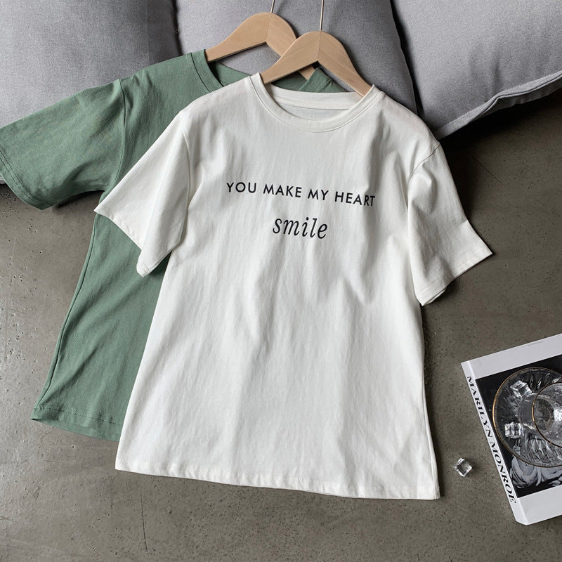 Letter printed T-shirt women