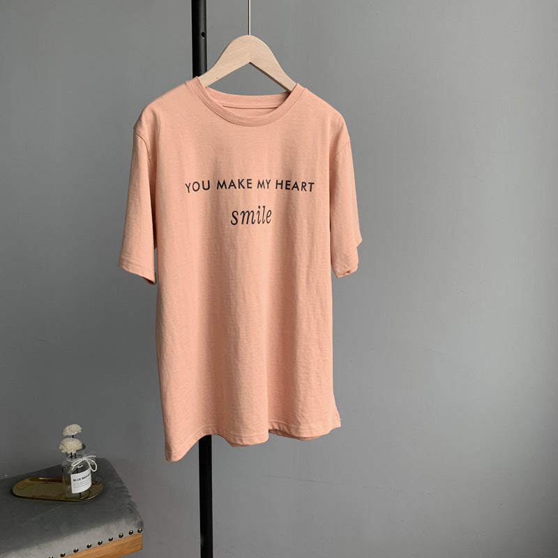Letter printed T-shirt women