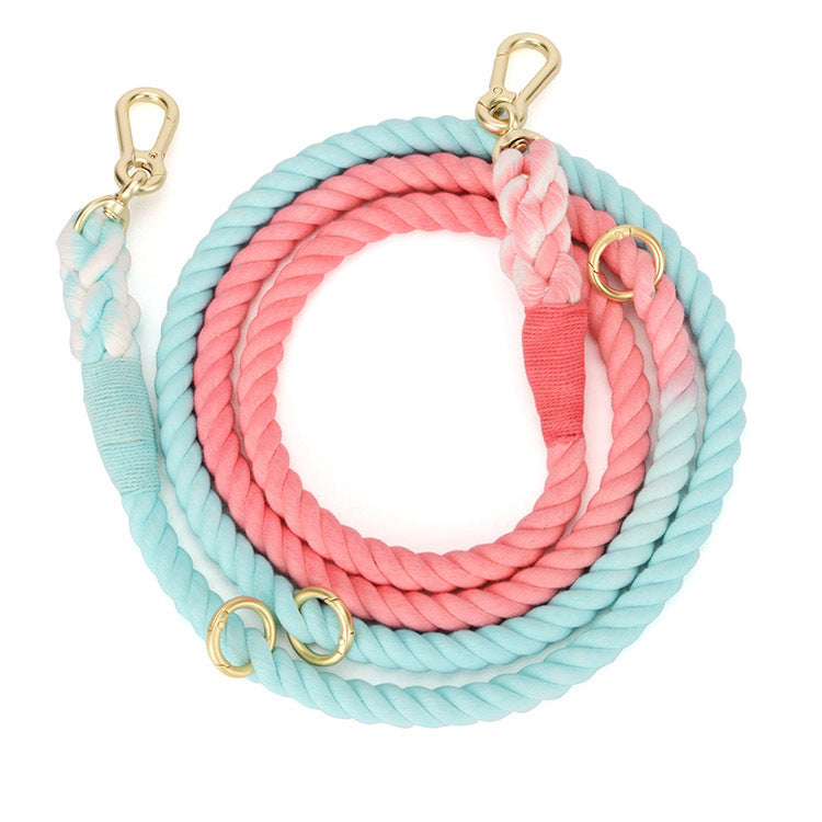Color Leash Pet Traction Rainbow