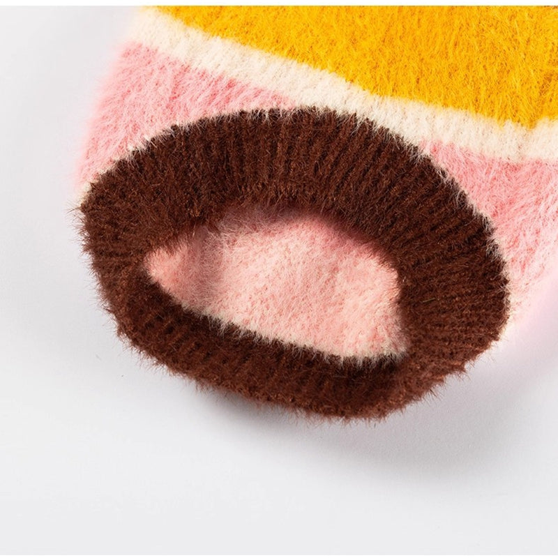 Cheerful Cat Cartoon Star Striped