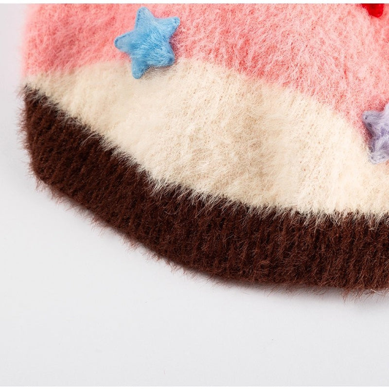 Cheerful Cat Cartoon Star Striped