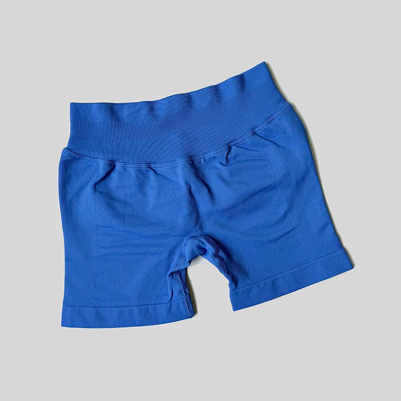 2025 Seamless Yoga Shorts Women Fitness Sports Biker 4.5" Low Ribbed Band Gym Shorts Workout Scrunch Butt Impact Leggings