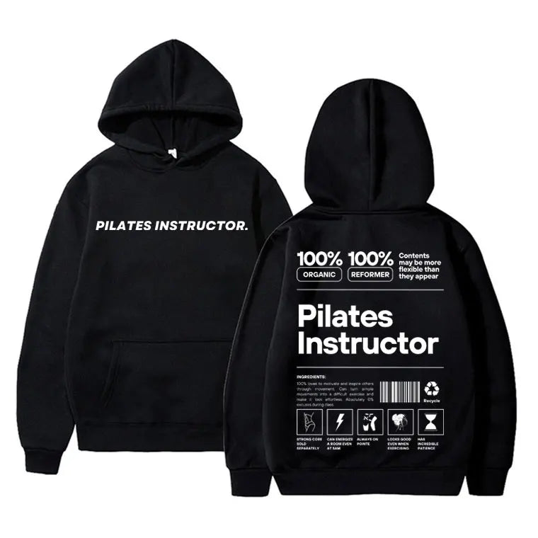 Pilates Instructor Pump Cover Hoodie Male Gym Oversized Sweatshirt Men Funny Fitness Powerlifting Workout Bodybuilding Hoodies