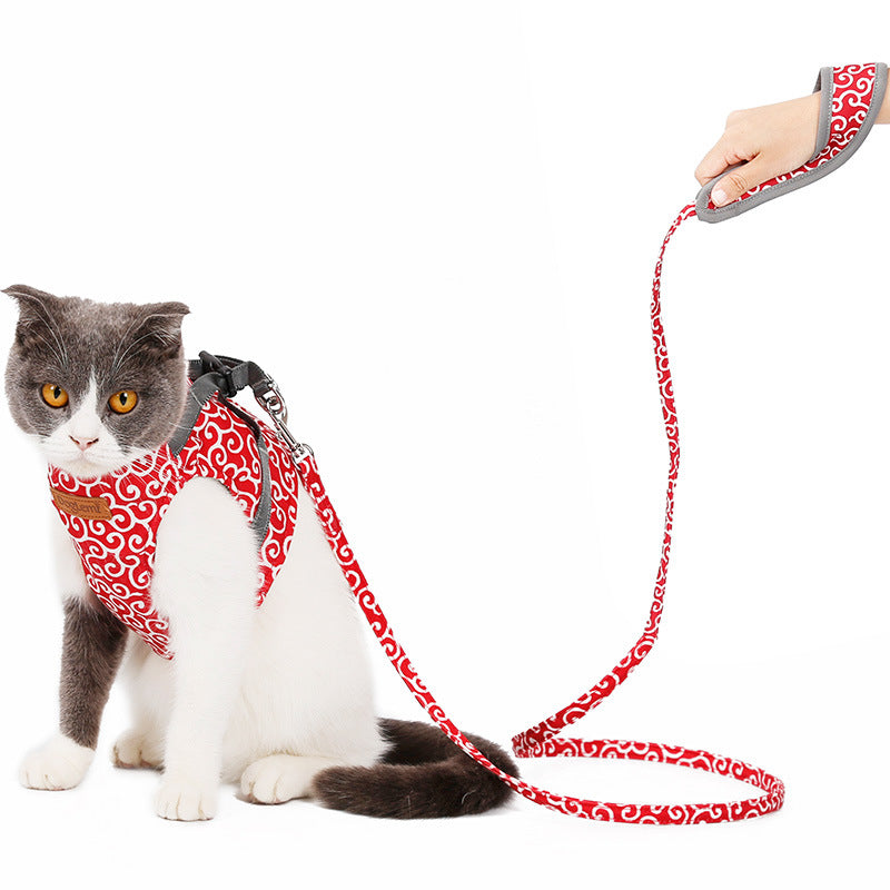 Cat harness traction rope