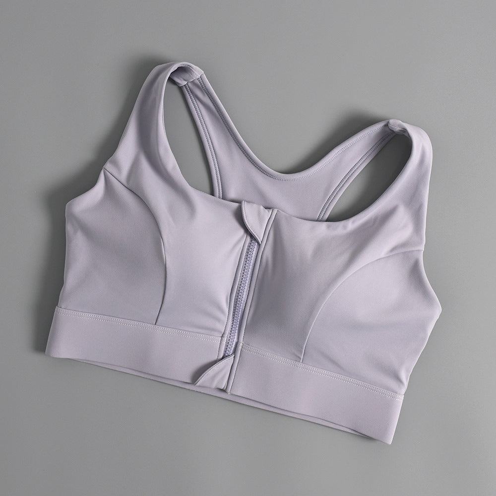 Front-zip Push-up Sports Bra