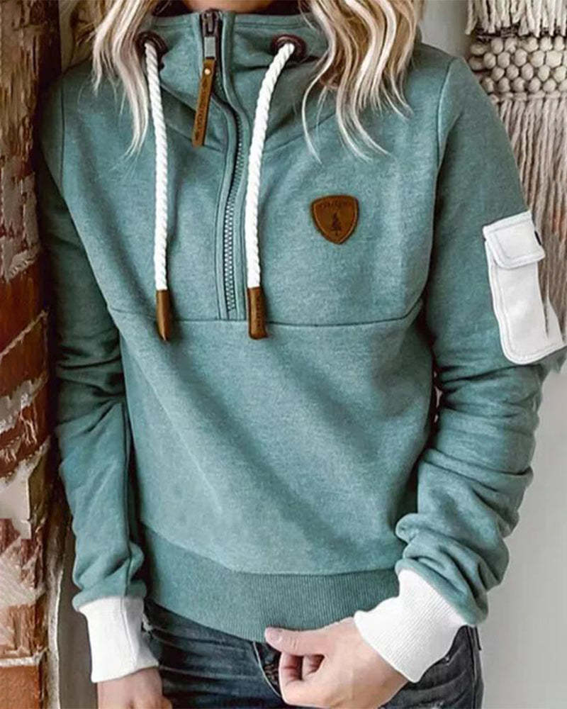 Half Zipper Sweater For Women