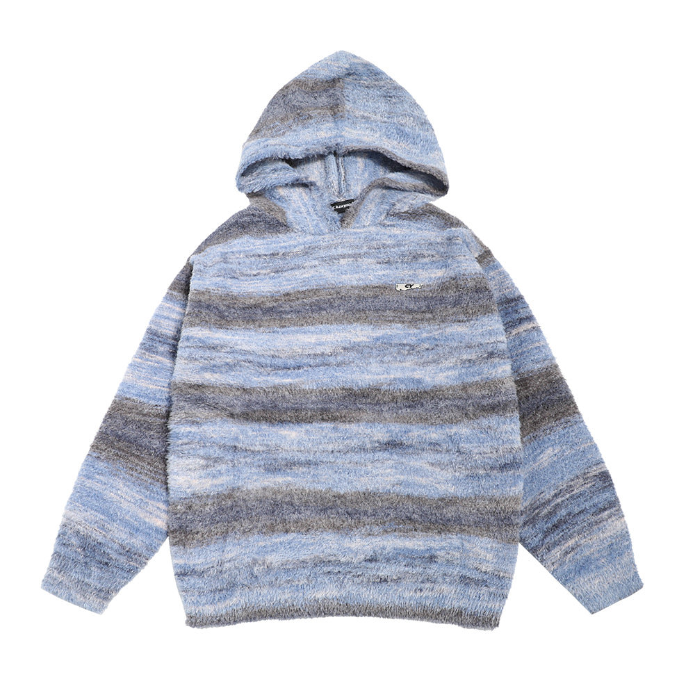 Gradient Stripes Hooded Sweater