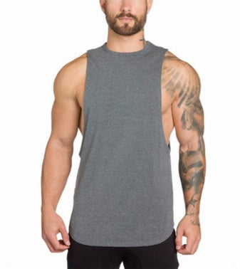 Men Long Tank Muscle Workout T-Shirt