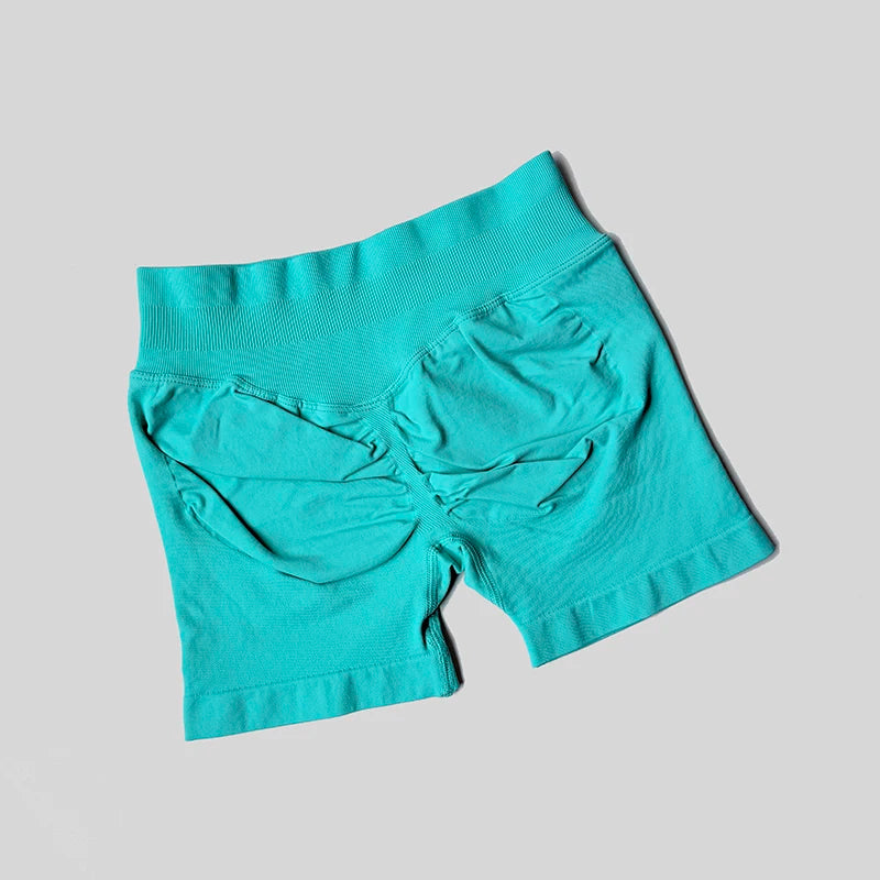 2025 Seamless Yoga Shorts Women Fitness Sports Biker 4.5" Low Ribbed Band Gym Shorts Workout Scrunch Butt Impact Leggings