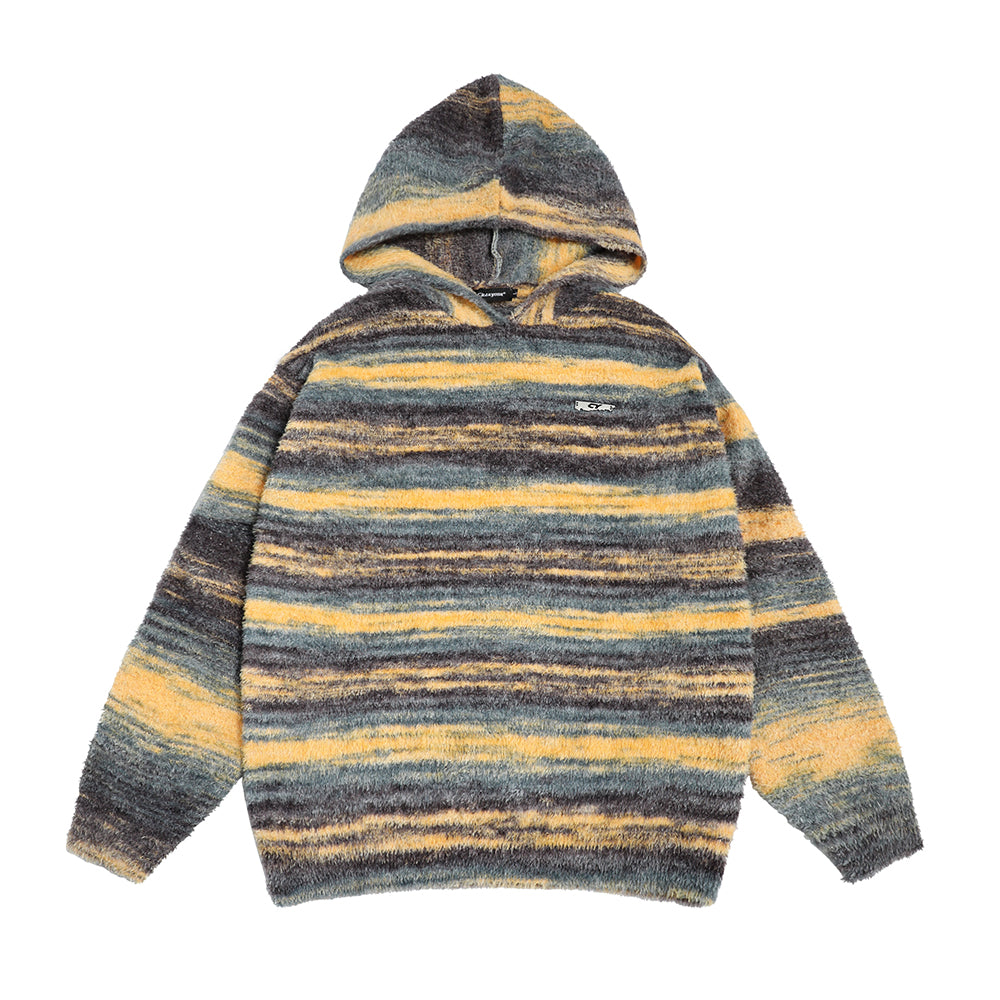 Gradient Stripes Hooded Sweater