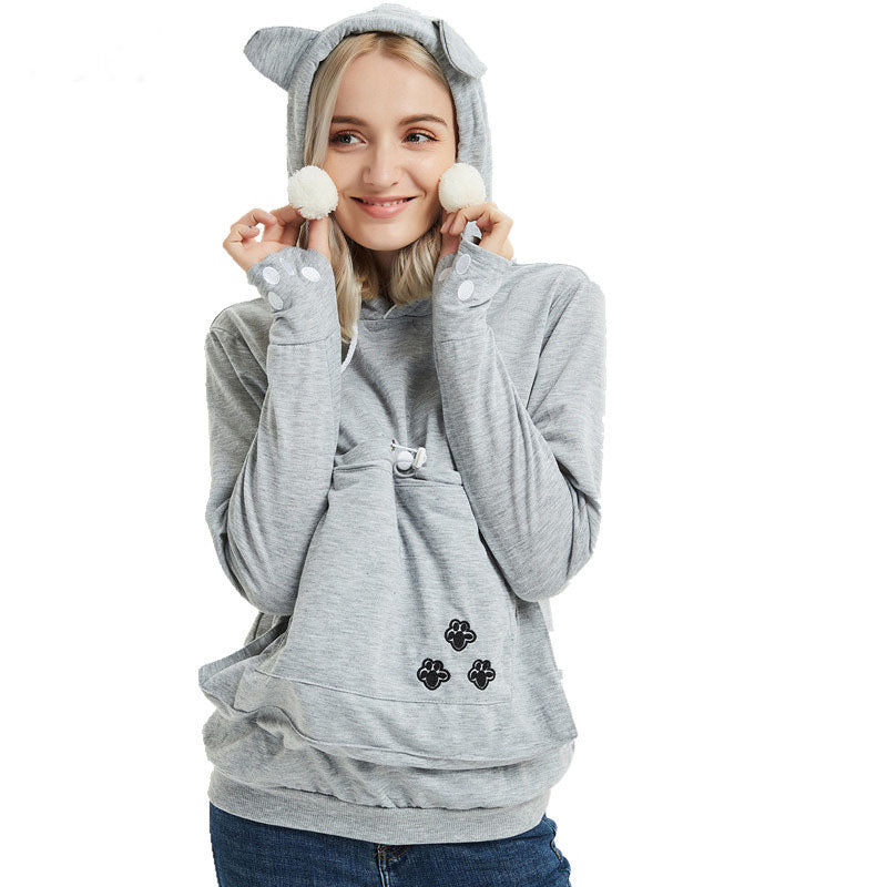 Women Hoodie with Pet Pocket
