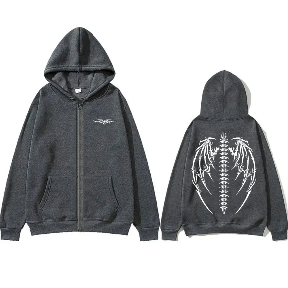 Skeleton Gym Pump Cover Zipper Hoodie Male Casual Oversized Zip Up Pullover Men Women Fitness Workout Bodybuilding Zip Up Jacket
