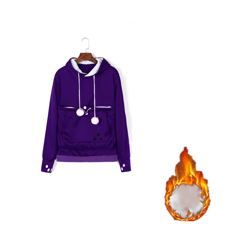 Women Hoodie with Pet Pocket